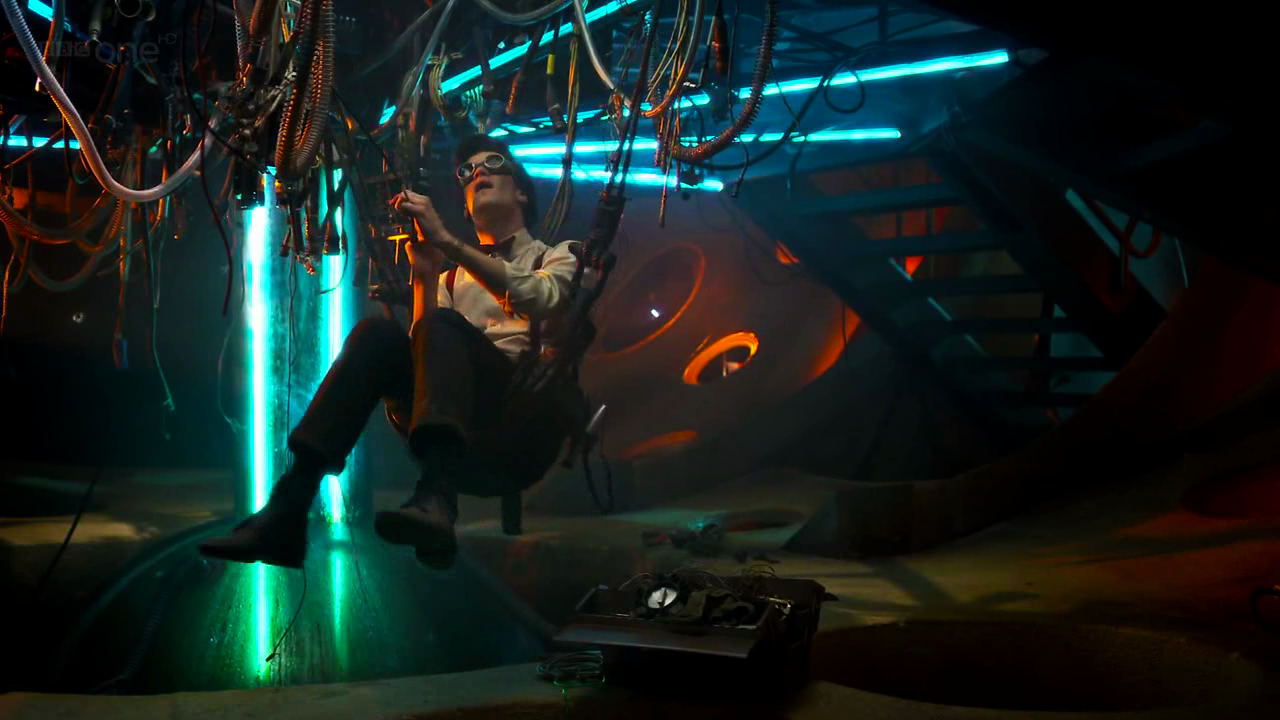 The meme is an image of a character from the TV show "Doctor Who" (played by Matt Smith) sitting in a chair, looking frustrated and surrounded by a mess of wires and electronics. The text overlay on the image reads "When you finally get the Wi-Fi password but it's still not working".